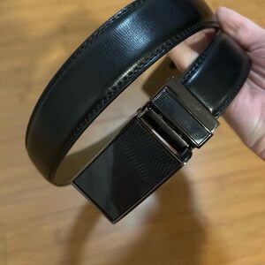 Mio Marino 32” Black Leather Dress Belt